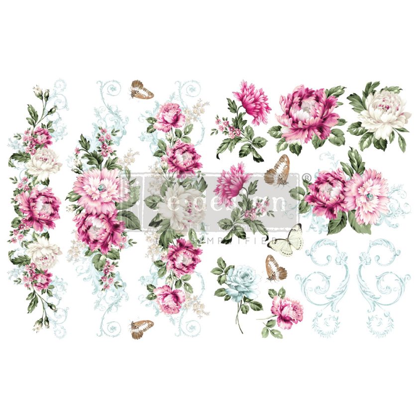 Springtime Peonies - Redesign H20 Transfer