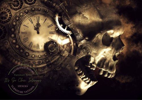 Dark Skull and Clock