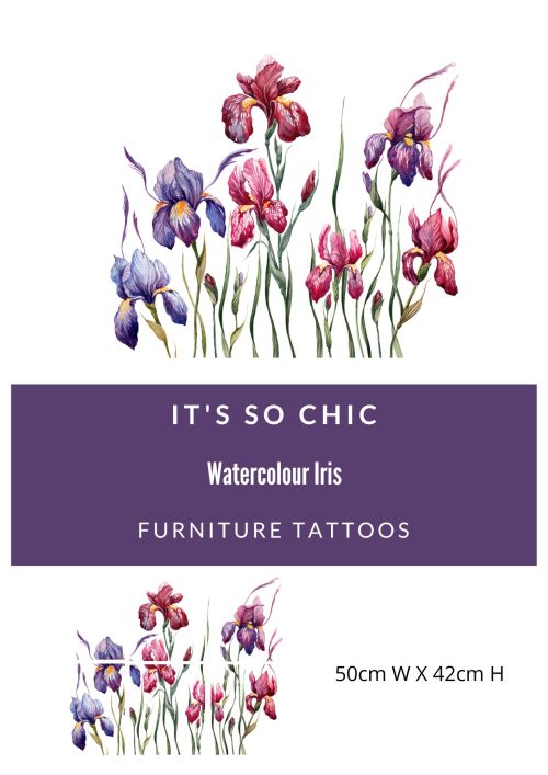 Watercolour Iris Furniture Tattoos®️ (transfers)