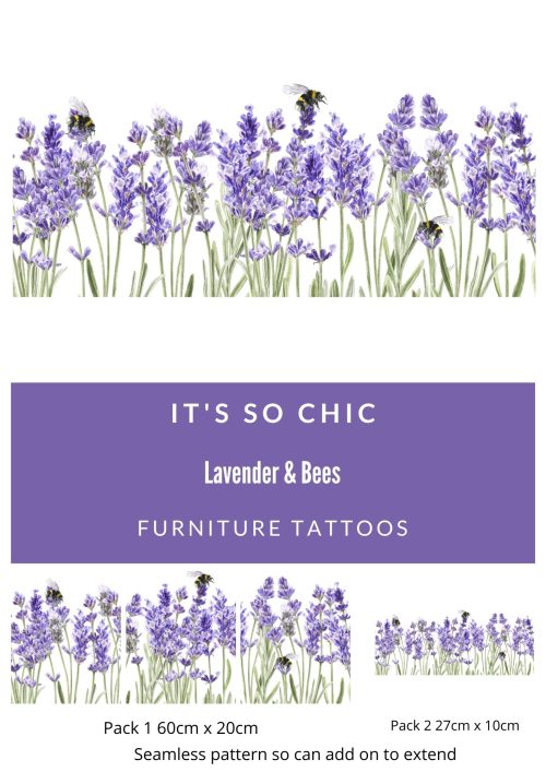 Lavender & Bees Furniture Tattoos®️ (transfers)