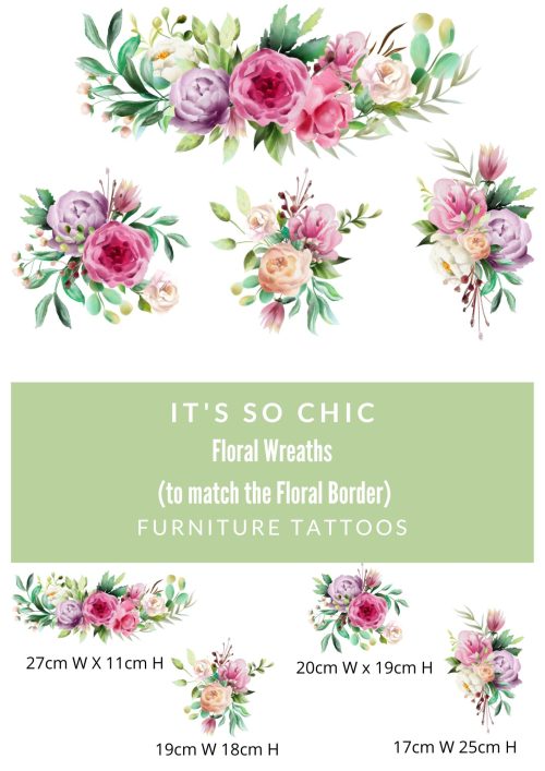 Floral Wreaths Furniture Tattoos®️ (transfers)