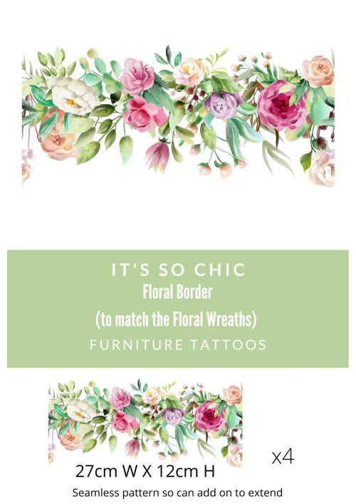 Floral Border Furniture Tattoos®️ (transfers)