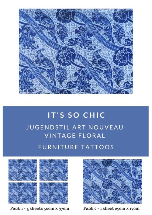 Jugendstil Art Nouveau Vintage Floral Furniture Tattoos®️