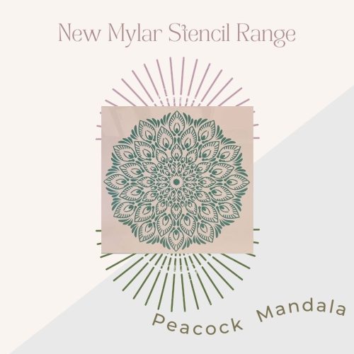 Peacock Mandala Mylar Stencil